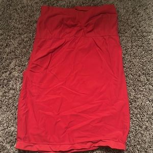 red tube top soft and tight fitting